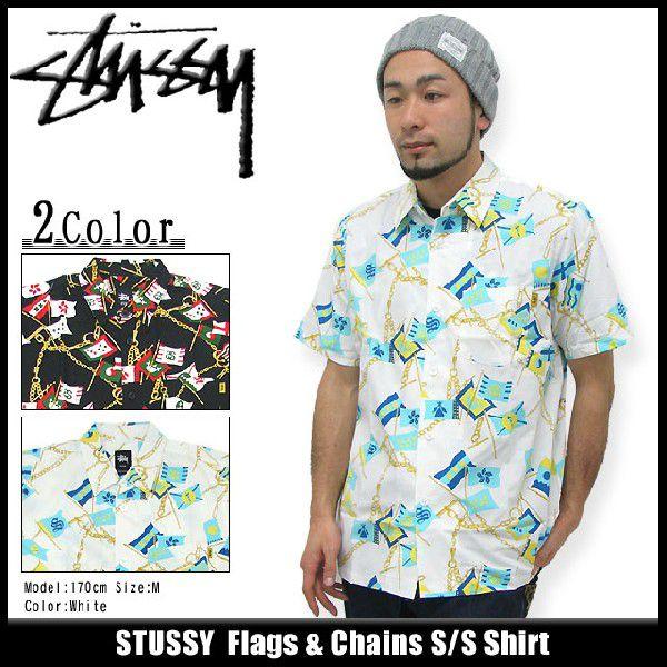 Stussy 半袖シャツ パンツ セット L STUSSY（ステューシー） STUSSY Flags & Chains シャツ 半袖(stussy