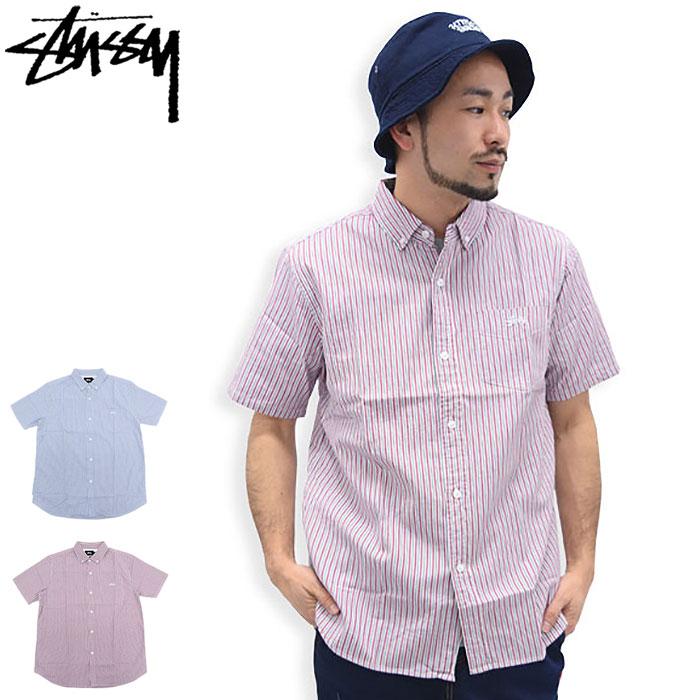 STUSSY（ステューシー） STUSSY Stripe Oxford シャツ 半袖(stussy