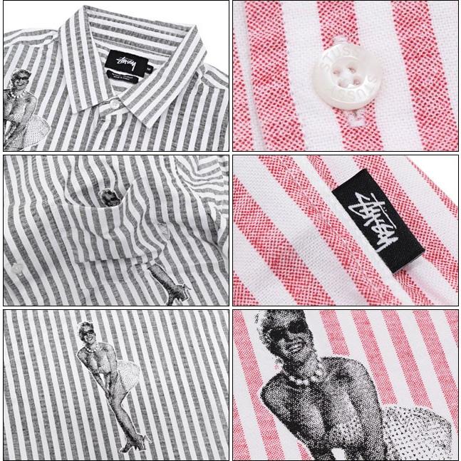 STUSSY ステューシー シャツ 半袖 メンズ Pin Up Stripe(stussy