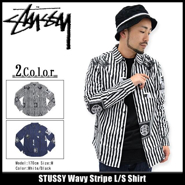 STUSSY（ステューシー） シャツ 長袖 メンズ Wavy Stripe(stussy shirt