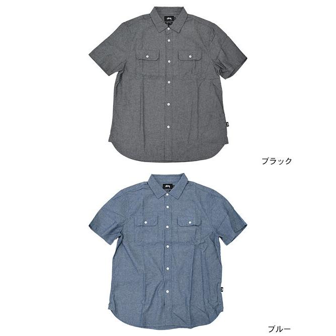 ステューシー STUSSY シャツ 半袖 メンズ Chambray(stussy shirt カジュアルシャツ トップス 男性用 111910)｜icefield｜02