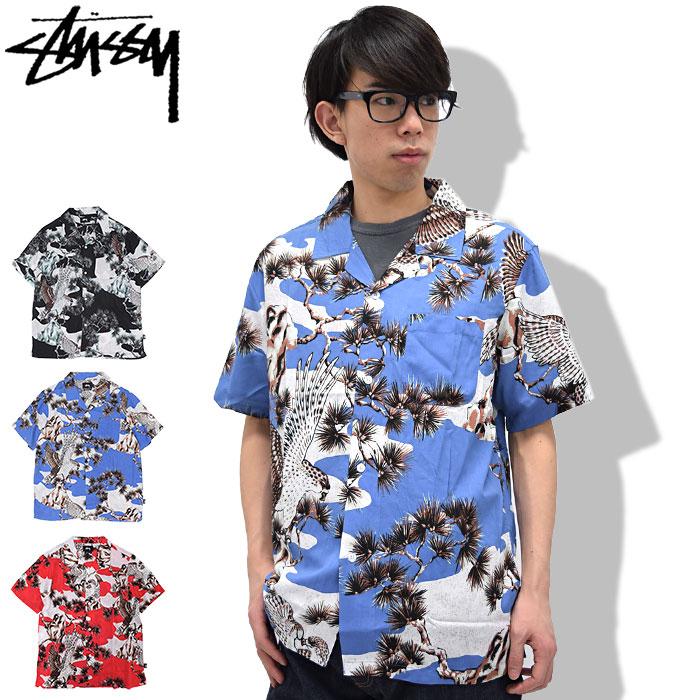 ステューシー シャツ 半袖 STUSSY メンズ Falcon(stussy shirt アロハ