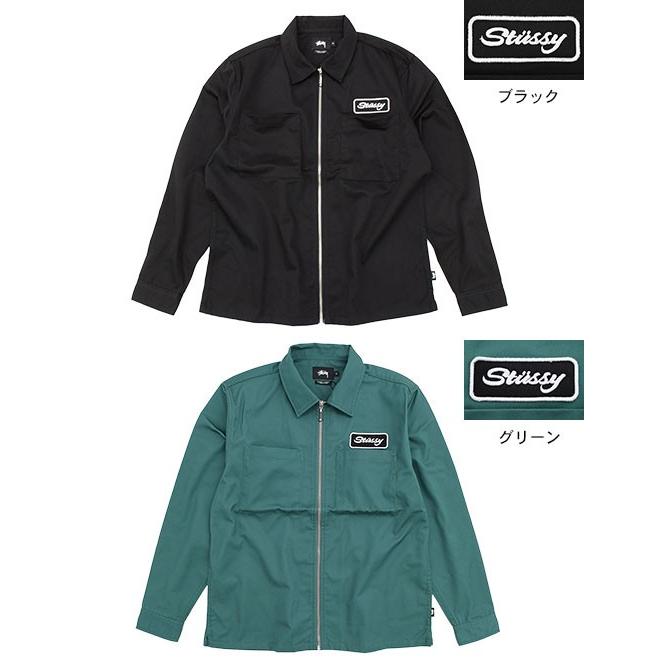 ステューシー STUSSY ジャケット メンズ Full Zip Work Shirt(stussy JKT フルジップ シャツジャケット アウター 男性用 111947)｜icefield｜02