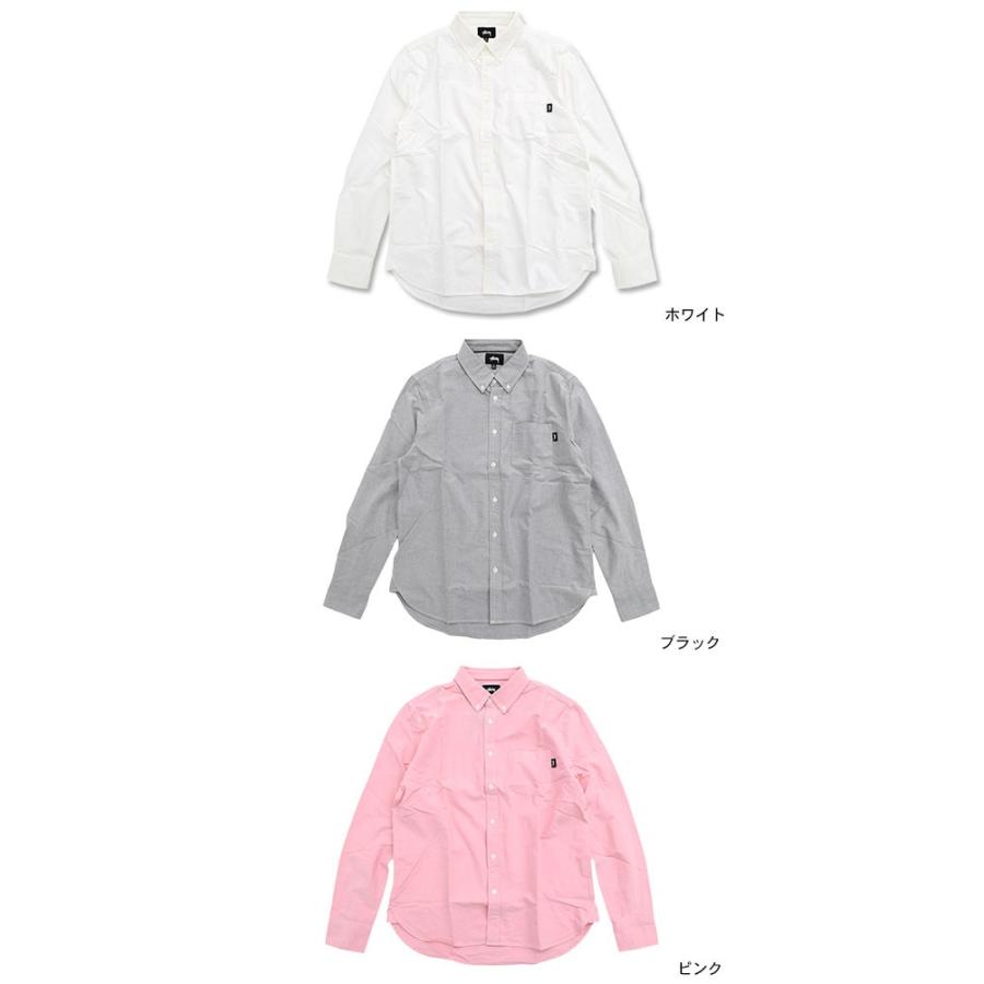 [L]stussy ステューシー　白　シャツ　7分袖丈　白　オックスシャツ L]stussy ステューシー 白 シャツ 7分袖丈 白 オックスシャツ