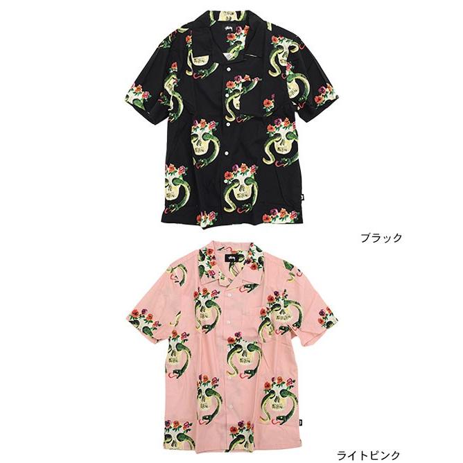 ステューシー STUSSY シャツ 半袖 メンズ Skull Pattern(stussy shirt カジュアルシャツ トップス 男性用 111969 USAモデル 正規)｜icefield｜02