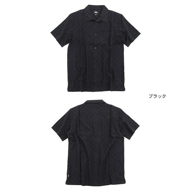 Stussy ブラック 半袖シャツ L STUSSY ステューシー シャツ 半袖 メンズ Jacquard Paisley
