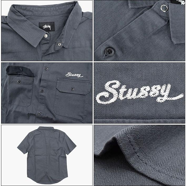 ステューシー STUSSY シャツ 半袖 メンズ HBT Work(stussy shirt 
