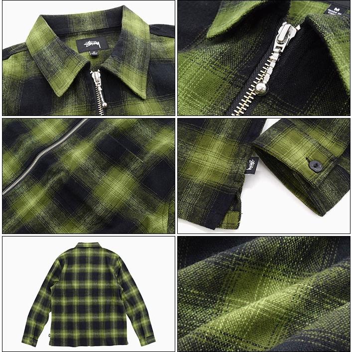 STUSSY ステューシー シャツ 長袖 メンズ Zip Up Shadow Plaid STUSSY ステューシー シャツ 長袖 メンズ Zip Up Shadow Plaid