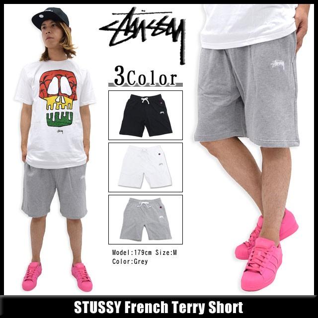 STUSSY ハーフパンツ メンズ　正規品 STUSSY ステューシー ハーフパンツ メンズ French Terry(stussy