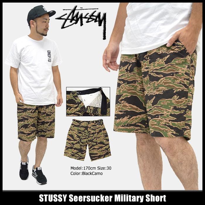 ステューシー STUSSY ハーフパンツ メンズ Seersucker Military(stussy