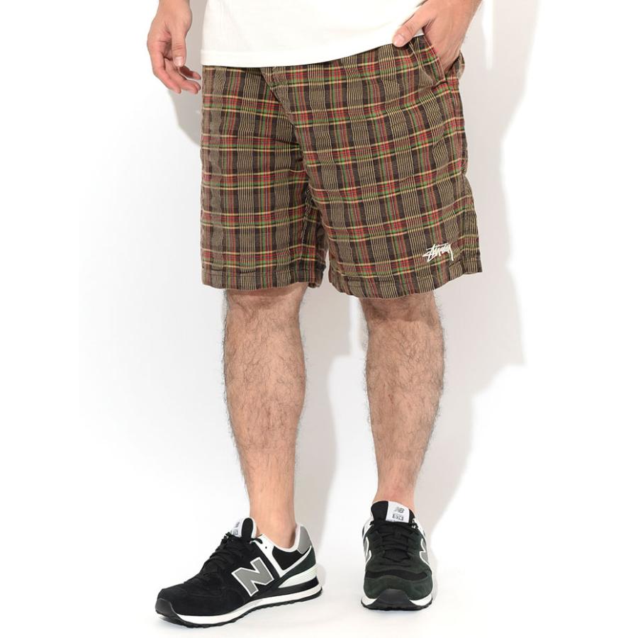 Stussy チェック柄 ショートパンツ ハーフパンツ　30インチ　ブラウン Stussy チェック柄 ショートパンツ ハーフパンツ 30インチ ブラウン