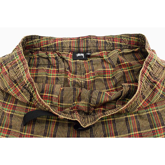 Stussy チェック柄 ショートパンツ ハーフパンツ　30インチ　ブラウン STUSSY（ステューシー） ハーフパンツ メンズ Plaid Mountain ( stussy