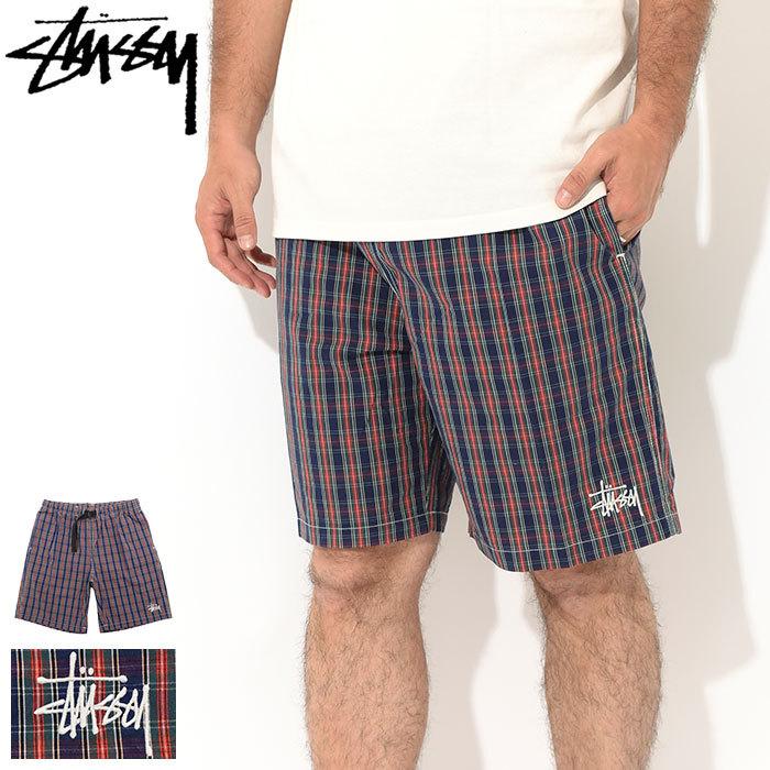 Stussy チェック柄 ショートパンツ ブラウン系 STUSSY ステューシー ハーフパンツ メンズ Brushed Cotton