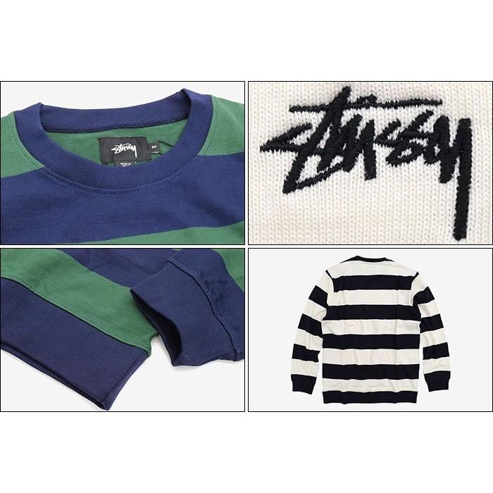 STUSSY ステューシー カットソー 長袖 メンズ Bold Stripe Jersey 