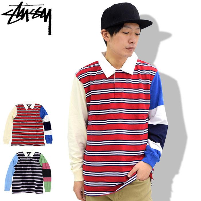 STUSSY ステューシー ポロシャツ 長袖 メンズ Mix Up Rugby STUSSY ステューシー ポロシャツ 長袖 メンズ Mix Up Rugby