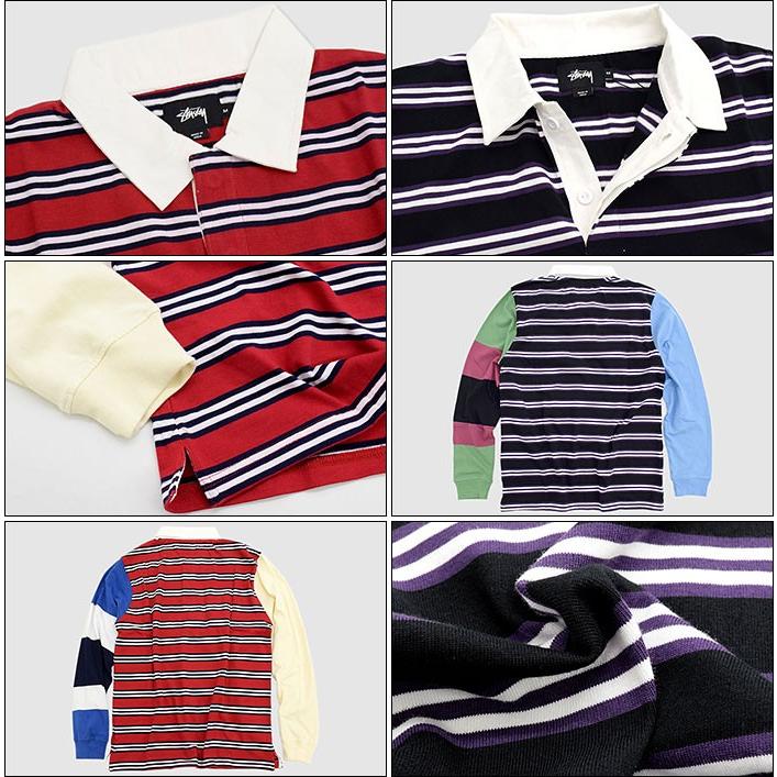 STUSSY ステューシー ポロシャツ 長袖 メンズ Mix Up Rugby STUSSY ステューシー ポロシャツ 長袖 メンズ Mix Up Rugby