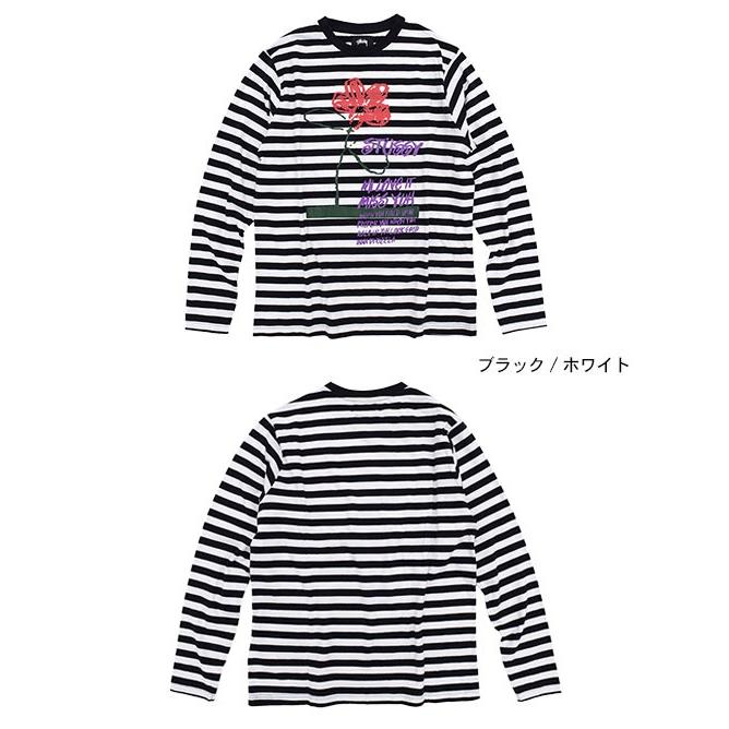 STUSSY ステューシー カットソー 長袖 メンズ Flower Stripe