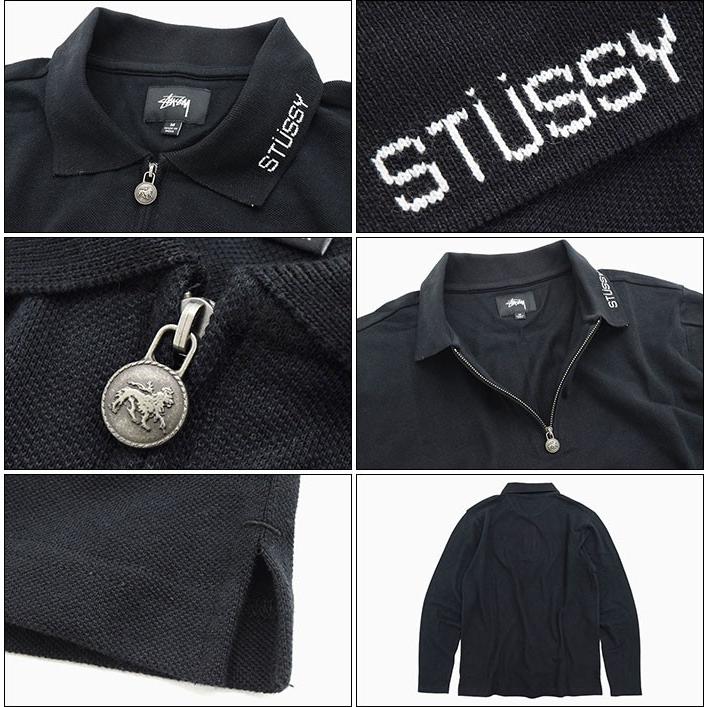 STUSSY ステューシー ポロシャツ 長袖 メンズ Lion Zip(stussy STUSSY ステューシー ポロシャツ 長袖 メンズ Lion Zip(stussy