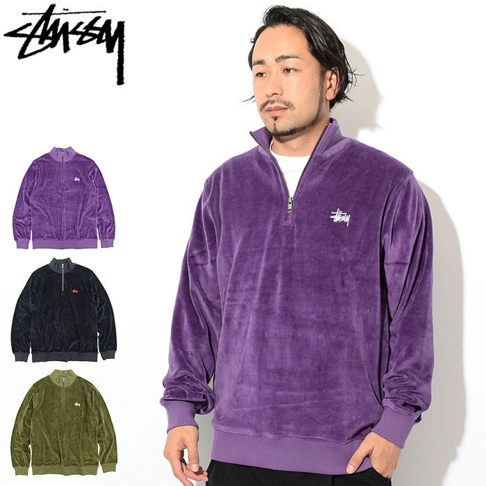 STUSSY ステューシー カットソー 長袖 メンズ 19SP Velour Zip STUSSY ステューシー カットソー 長袖 メンズ 19SP Velour Zip