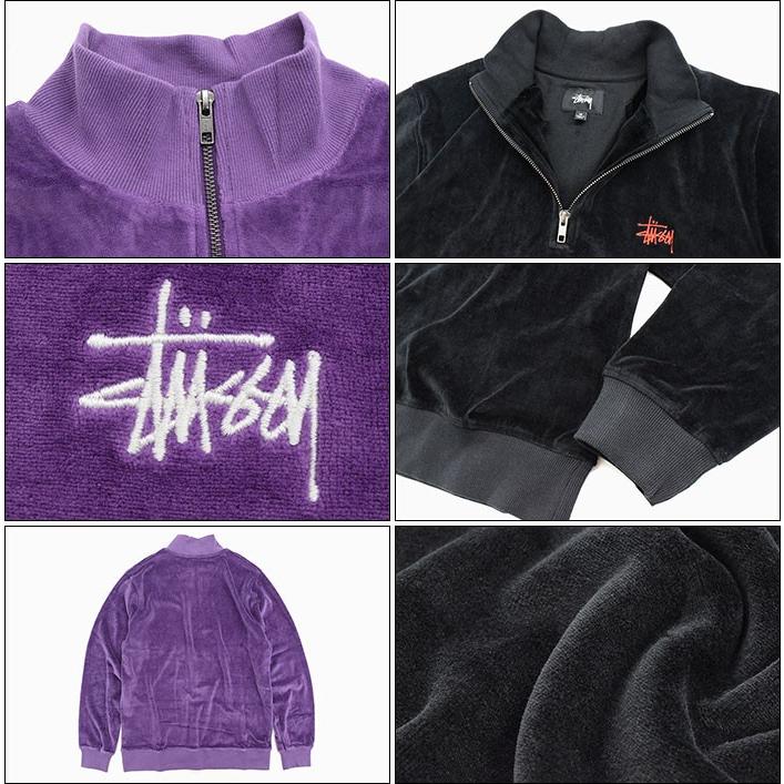 STUSSY ステューシー カットソー 長袖 メンズ 19SP Velour Zip STUSSY ステューシー カットソー 長袖 メンズ 19SP Velour Zip
