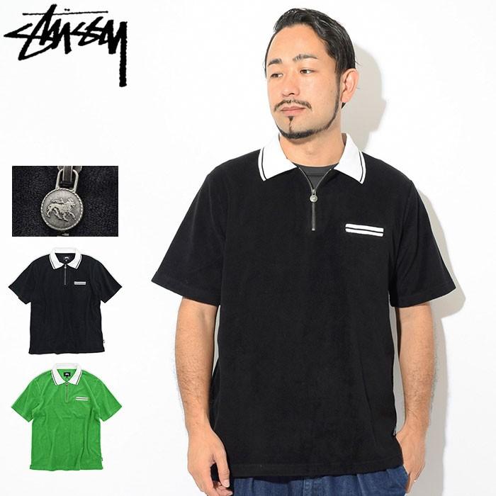 STUSSY ステューシー ポロシャツ 半袖 メンズ Terry Lion Zip STUSSY ステューシー ポロシャツ 半袖 メンズ Terry Lion Zip