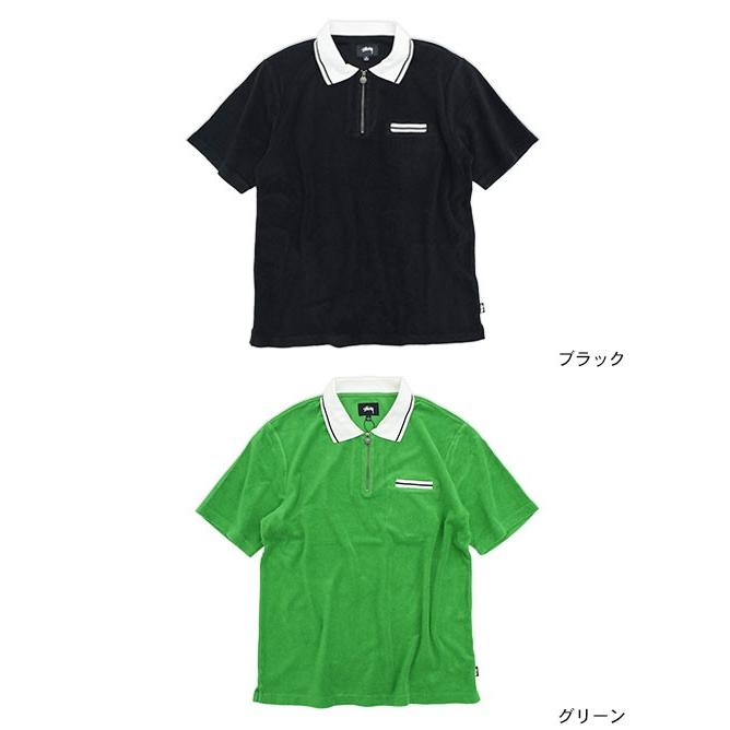 STUSSY ステューシー ポロシャツ 半袖 メンズ Terry Lion Zip STUSSY ステューシー ポロシャツ 半袖 メンズ Terry Lion Zip