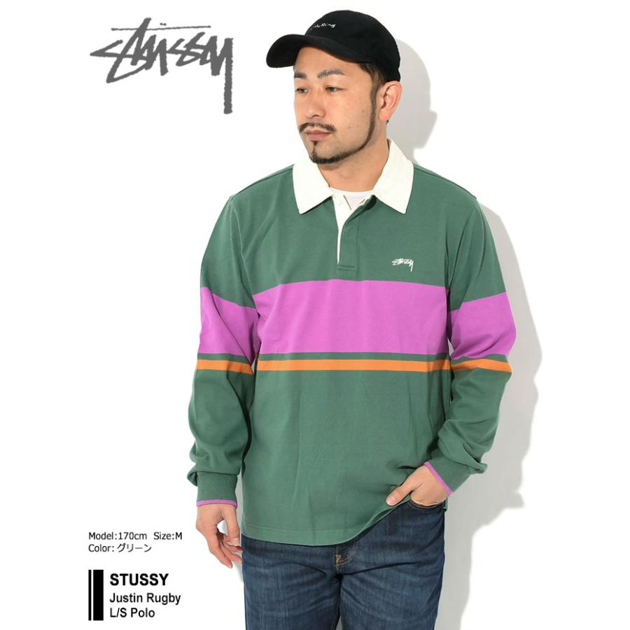 ステューシー ポロシャツ 長袖 STUSSY メンズ Justin Rugby ( stussy polo ラガーシャツ トップス 男性用 1140168 USAモデル 正規 )｜icefield｜03