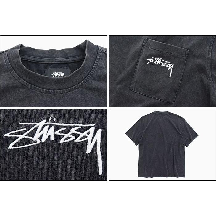 ステューシー カットソー 半袖 STUSSY メンズ Big Stock ( stussy crew クルー ポケット Tシャツ トップス 男性用 1140169 USAモデル 正規 )｜icefield｜04