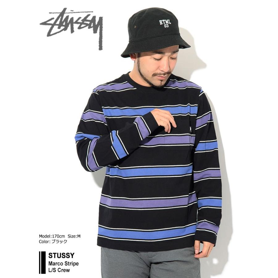 STUSSY ステューシー ボーダー ロンT カットソー 80's STUSSY ステューシー モックネック ボーダーポケットロング