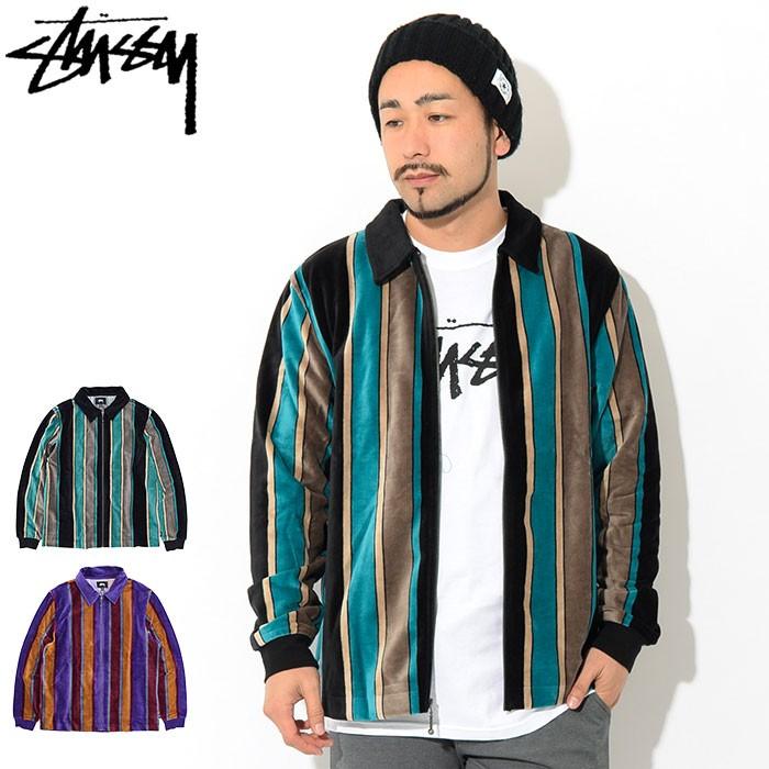 STUSSY ステューシー ポロシャツ 長袖 メンズ Roland Stripe STUSSY ステューシー ポロシャツ 長袖 メンズ Roland Stripe