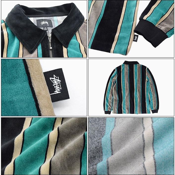 STUSSY ステューシー ポロシャツ 長袖 メンズ Roland Stripe STUSSY ステューシー ポロシャツ 長袖 メンズ Roland Stripe