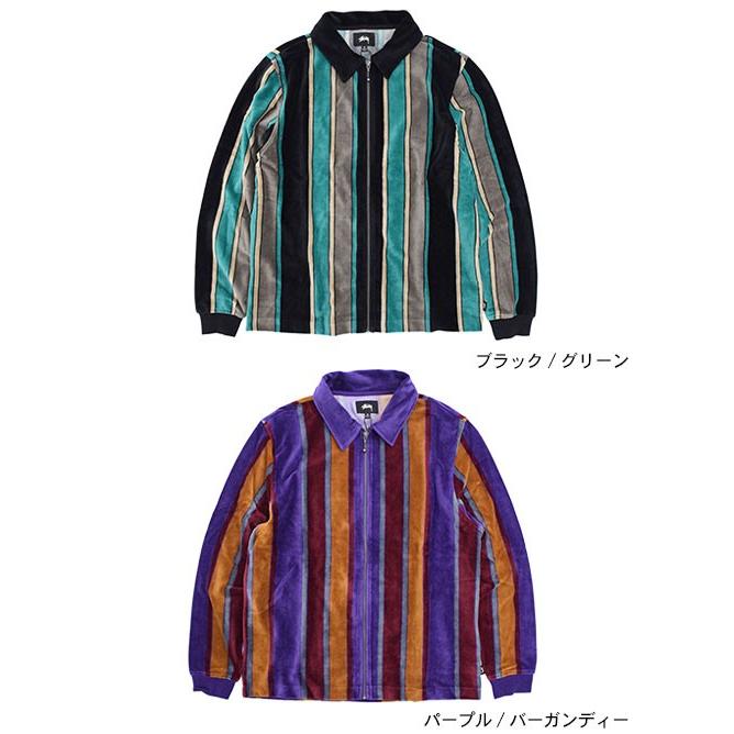 STUSSY ステューシー ポロシャツ 長袖 メンズ Roland Stripe STUSSY ステューシー ポロシャツ 長袖 メンズ Roland Stripe
