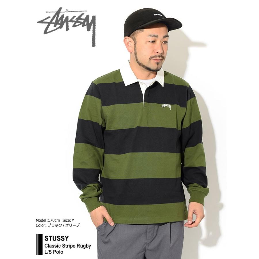 ステューシー ポロシャツ 長袖 STUSSY メンズ Classic Stripe Rugby (stussy polo ラガーシャツ ラグビー  トップス 1140184 USAモデル 正規)