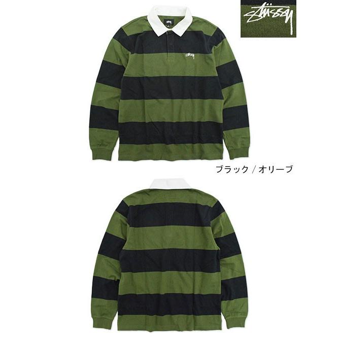 STUSSY ステューシー ポロシャツ 長袖 メンズ Classic Stripe STUSSY ステューシー ポロシャツ 長袖 メンズ Classic Stripe