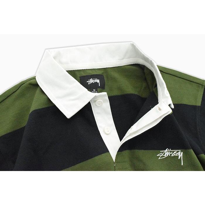ステューシー ポロシャツ 長袖 STUSSY メンズ Classic Stripe Rugby (stussy polo ラガーシャツ ラグビー  トップス 1140184 USAモデル 正規)