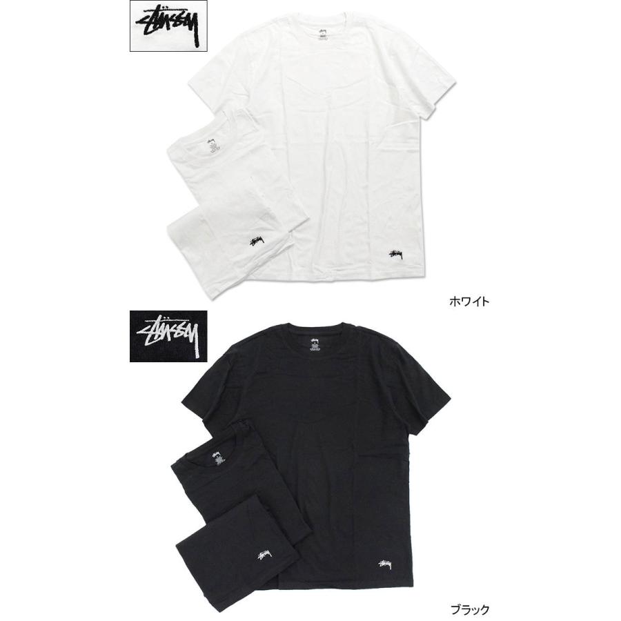 ステューシー Tシャツ 半袖 STUSSY メンズ Stussy Undershirt ( stussy tee アンダーシャツ 3枚組 3枚セット 3P 1140199 USAモデル 正規 )｜icefield｜07