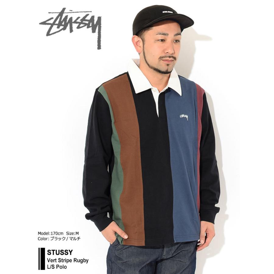 STUSSY ステューシー ポロシャツ 長袖 メンズ Vert Stripe Rugby STUSSY ステューシー ポロシャツ 長袖 メンズ Vert Stripe Rugby
