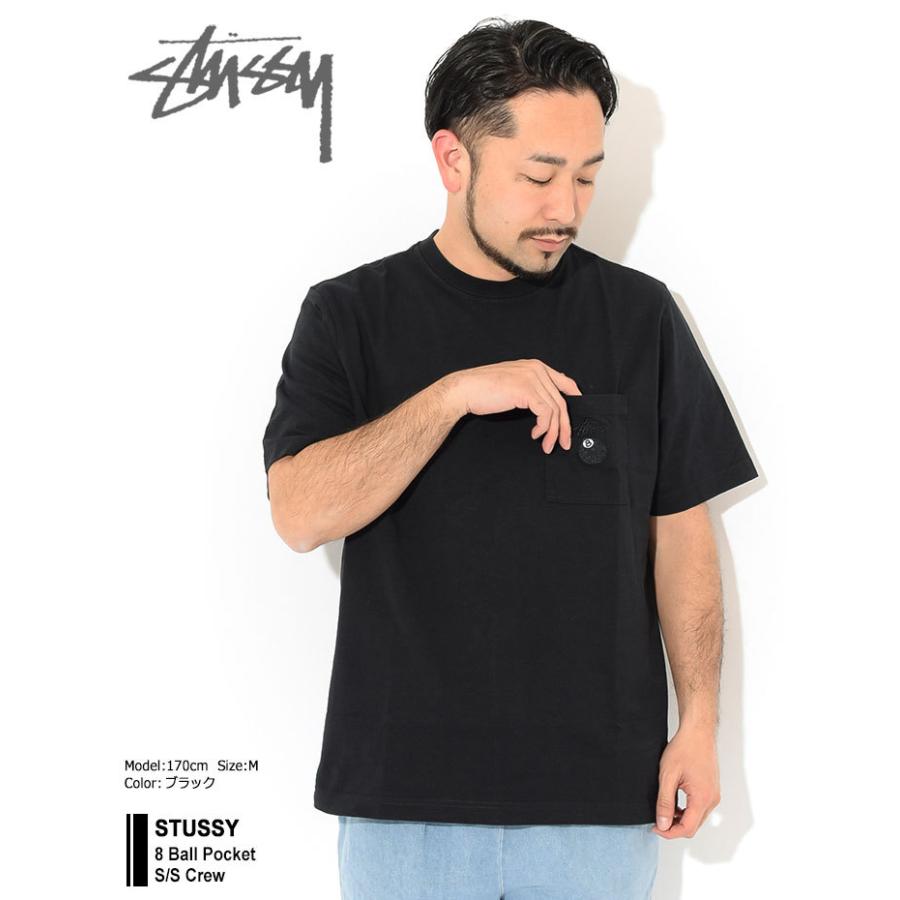 STUSSY ステューシー カットソー 半袖 メンズ 8 Ball Pocket