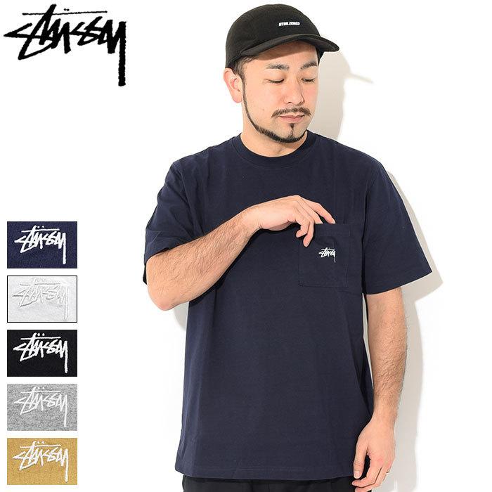 ステューシー カットソー 半袖 STUSSY メンズ Stock Logo Pocket ( stussy crew クルー ポケット ポケT Tシャツ 1140271 USAモデル 正規 )｜icefield