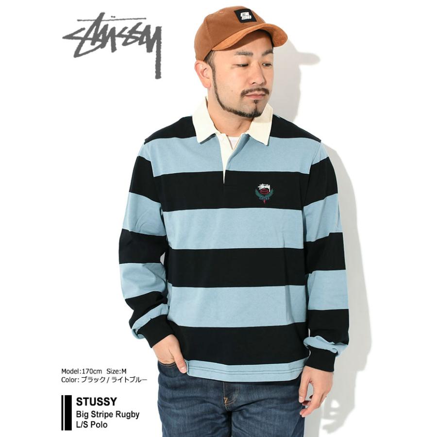 STUSSY ステューシー ポロシャツ 長袖 メンズ Big Stripe Rugby STUSSY ステューシー ポロシャツ 長袖 メンズ Big Stripe Rugby