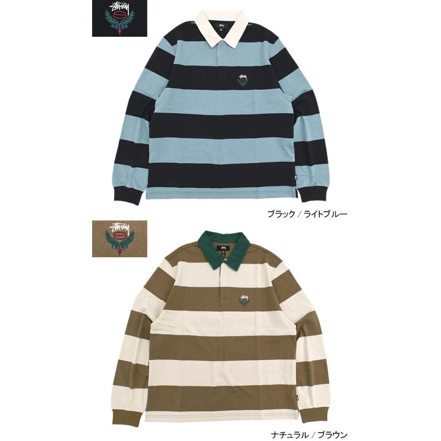 STUSSY ステューシー ポロシャツ 長袖 メンズ Big Stripe Rugby STUSSY ステューシー ポロシャツ 長袖 メンズ Big Stripe Rugby