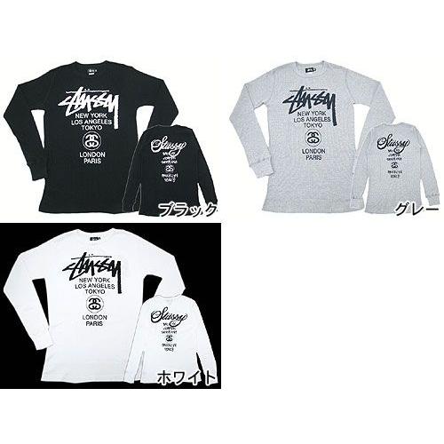 ステューシー STUSSY World Tour Thermal カットソー 長袖(stussy crew サーマル メンズ 男性用 114565)｜icefield｜02