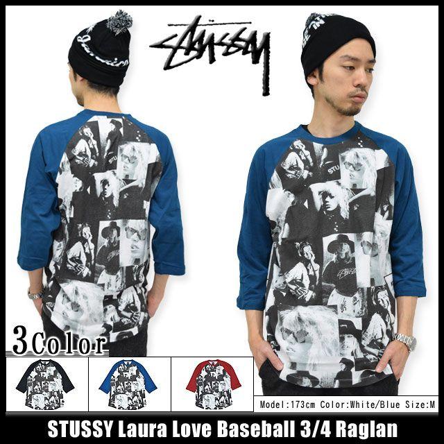 Stussy ステューシー Laura ラグランスリーブ Tシャツ ブラックXL STUSSY ステューシー Laura Love Baseball ラグラン 七分袖