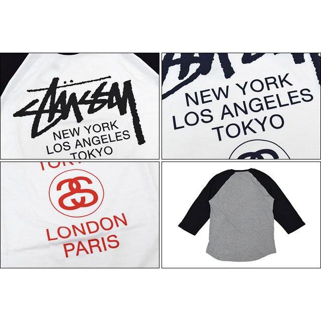 STUSSY ステューシー World Tour ラグラン 七分袖(stussy raglan STUSSY ステューシー World Tour ラグラン 七分袖(stussy raglan