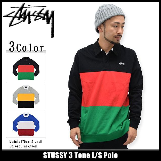 STUSSY（ステューシー） ポロシャツ 長袖 メンズ 3 Tone(stussy polo