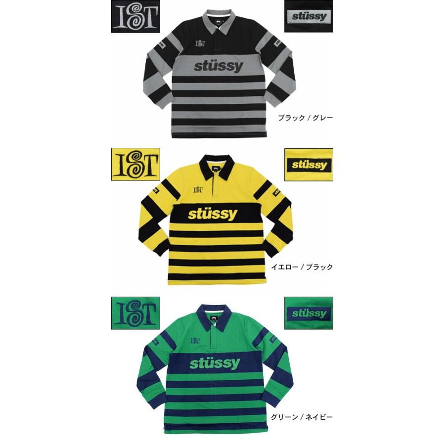 STUSSY ステューシー ポロシャツ 長袖 メンズ Stripe Team Rugby STUSSY ステューシー ポロシャツ 長袖 メンズ Stripe Team Rugby