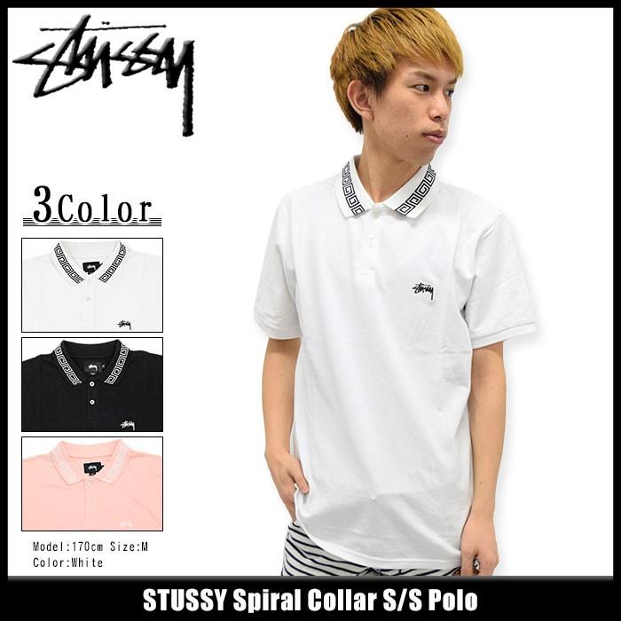 STUSSY ステューシー ポロシャツ 半袖 メンズ Spiral Collar STUSSY ステューシー ポロシャツ 半袖 メンズ Spiral Collar