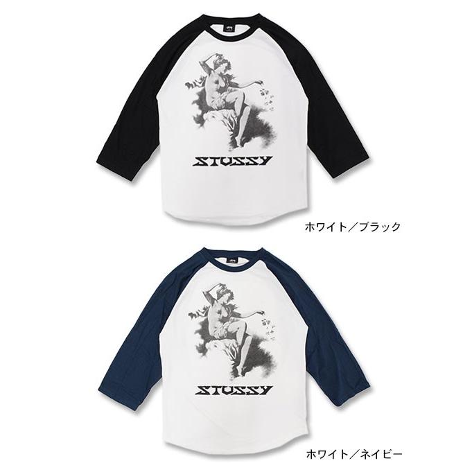 STUSSY×Champion ラグラン Tシャツ 七分袖 デカロゴ STUSSY×Champion ラグラン Tシャツ 七分袖 デカロゴ