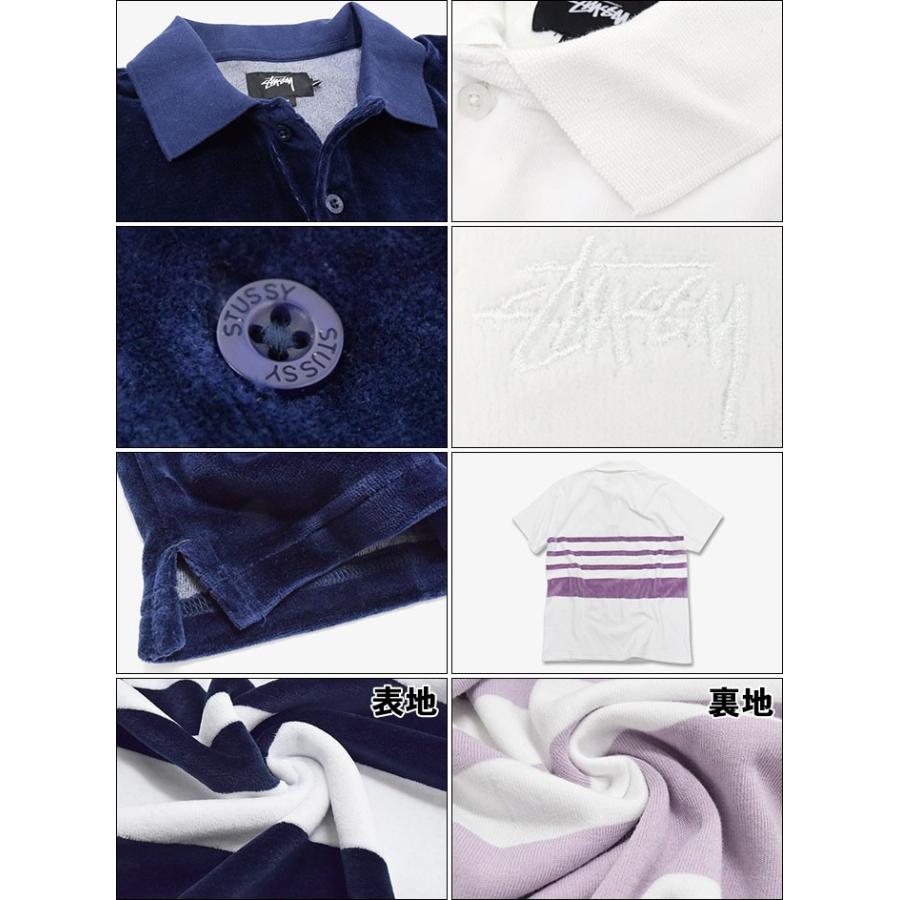 STUSSY（ステューシー） ポロシャツ 半袖 メンズ Velour Stripe(stussy