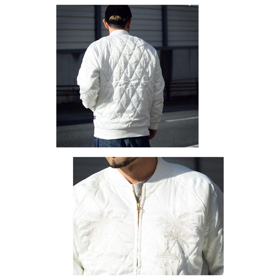 ステューシー ジャケット STUSSY メンズ Satin Palm (stussy JKT スーベニアジャケット スカジャン サテン アウター 115317 USAモデル 正規)｜icefield｜06